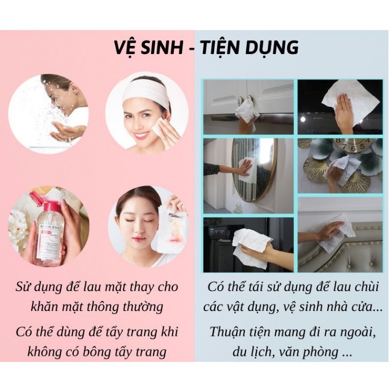 Bông rửa mặt tẩy trang khô làm sạch dành cho mọi loại da hương đào BANANA | BigBuy360 - bigbuy360.vn