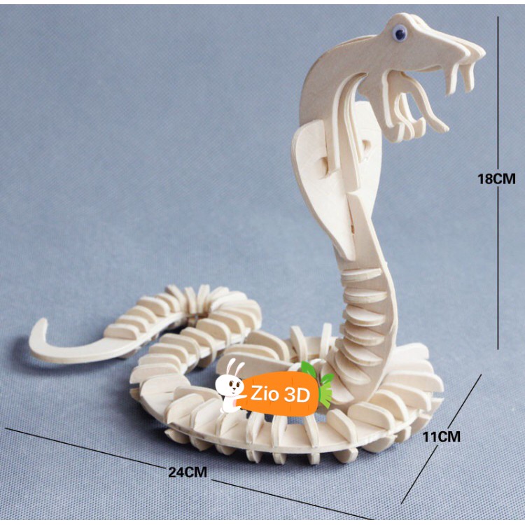 Mô hình lắp ráp gỗ 3D Con Rắn