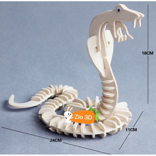 Mô hình lắp ráp gỗ 3d con rắn