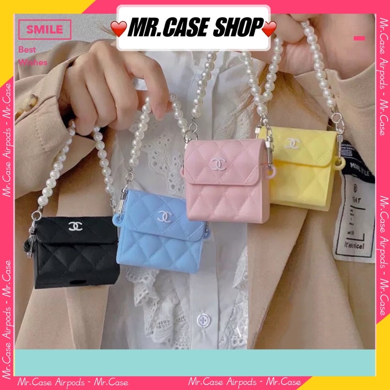 Case Airpods 1/2 /Pro Vỏ Ốp Tai Nghe Hình Túi Dây chuỗi Xinh xinh - Mr.Case AirPods