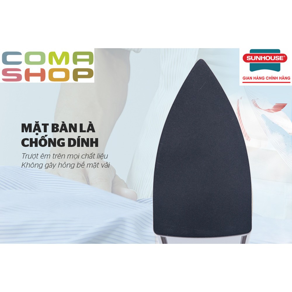 SHD1072 - BÀN ỦI / BÀN LÀ KHÔ SUNHOUSE 1100W – BẢO HÀNH CHÍNH HÃNG 12 THÁNG