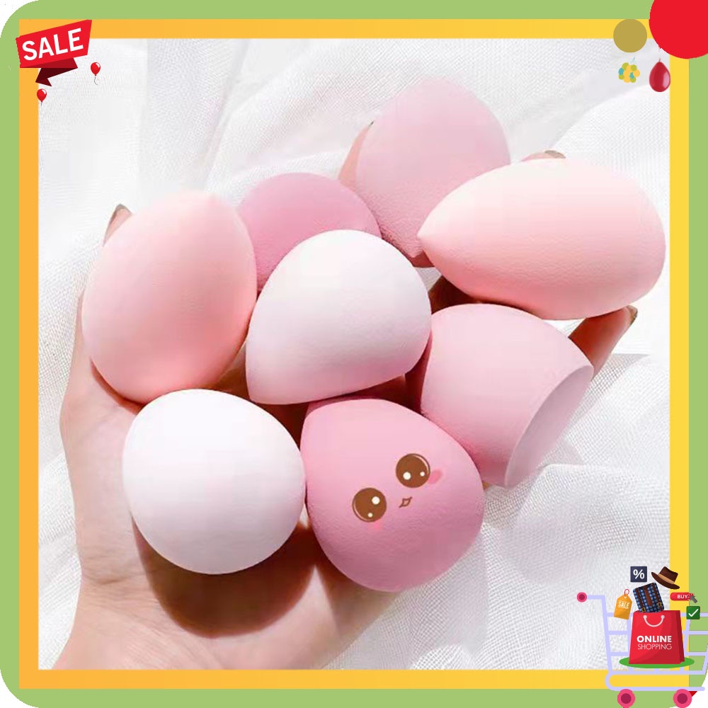 Mút Trang Điểm Hình Quả Trứng Mặt Cắt Mềm Mịn Dùng Tán Kem Nền Nhanh Tiện Lợi Giá Siêu Tốt