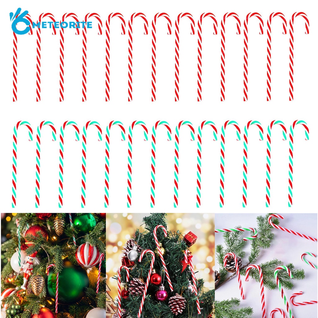 Set 10 Kẹo Giáng Sinh Bằng Nhựa Trang Trí Cây Thông