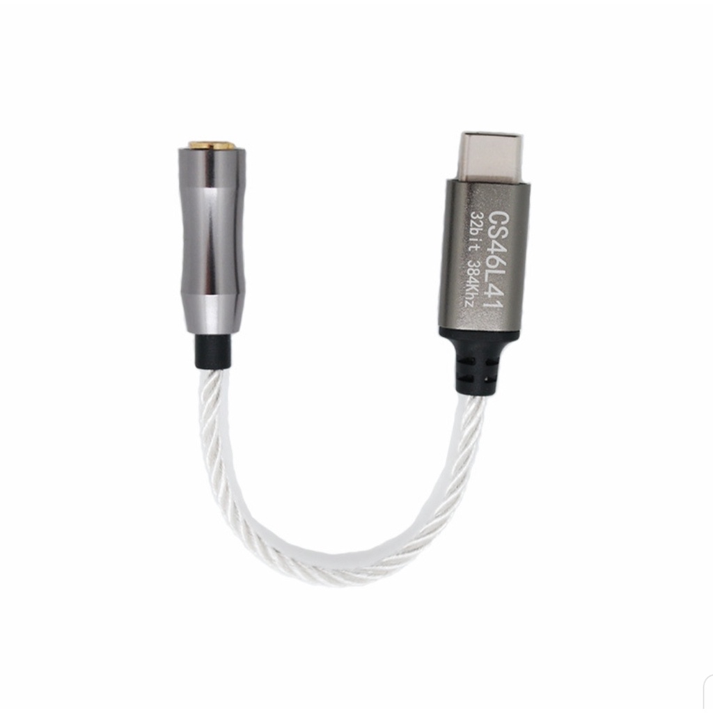 DAC chuyển Type C sang 3.5mm Chip Circus Logic / Realtek ALC568 chất lượng cao, hỗ trợ 32 bit/ 384 Khz