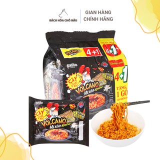 LỐC 5 GÓI Mì Hàn Quốc KORENO Vị Gà Xào Cay Phô Mai Volcano Cay Cực Đã 118G/G [Date Mới][Hàng Chính Hãng]]