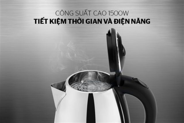 [Xả Kho] Ấm siêu tốc Inox 1.8L Sunhouse Happy Time HTD1081