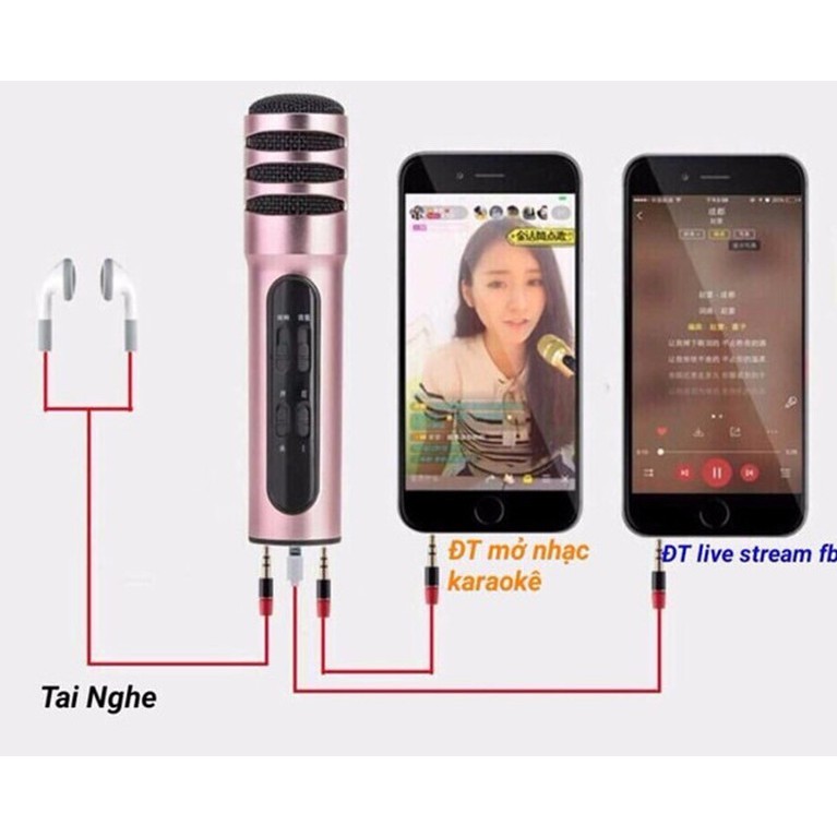 Mic Thu Âm Chuyên Nghiệp Cao Cấp C7 Hát Karaoke, Livestream, Bán Hàng Mic Thu Âm Loại Xịn Chất Lượng Cao