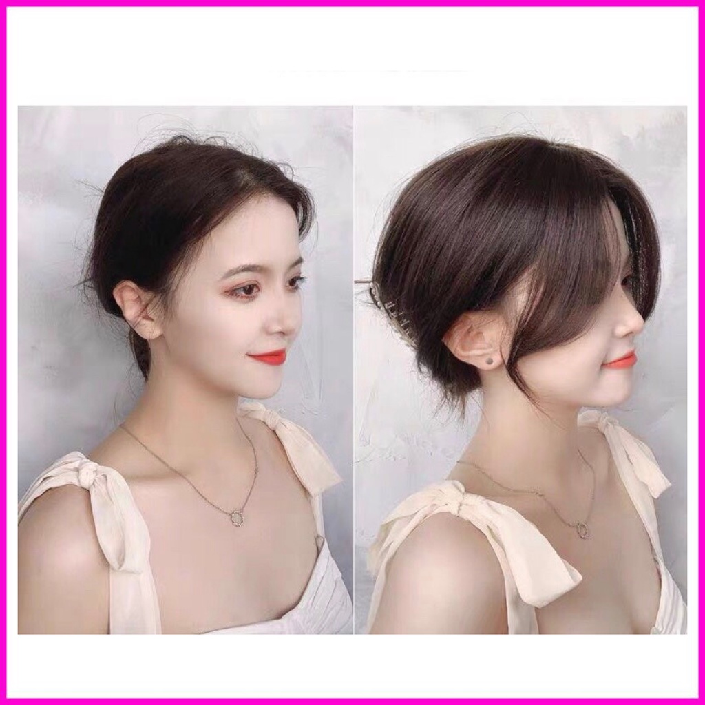 Tóc Giả Hai Mái Phủ Đỉnh 3D như Tóc thật, loại không mái