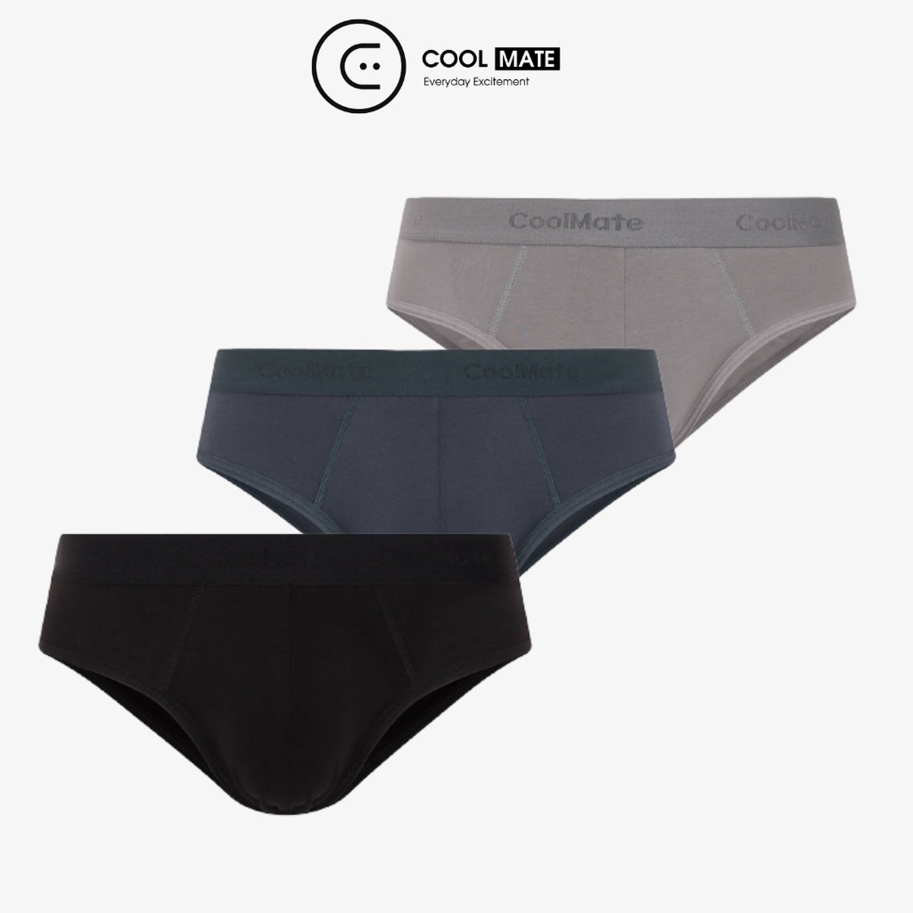 Combo 3 quần sịp tam giác đen,xám, xanh ghi Coolmate TG-DXXg - Hàng mới về