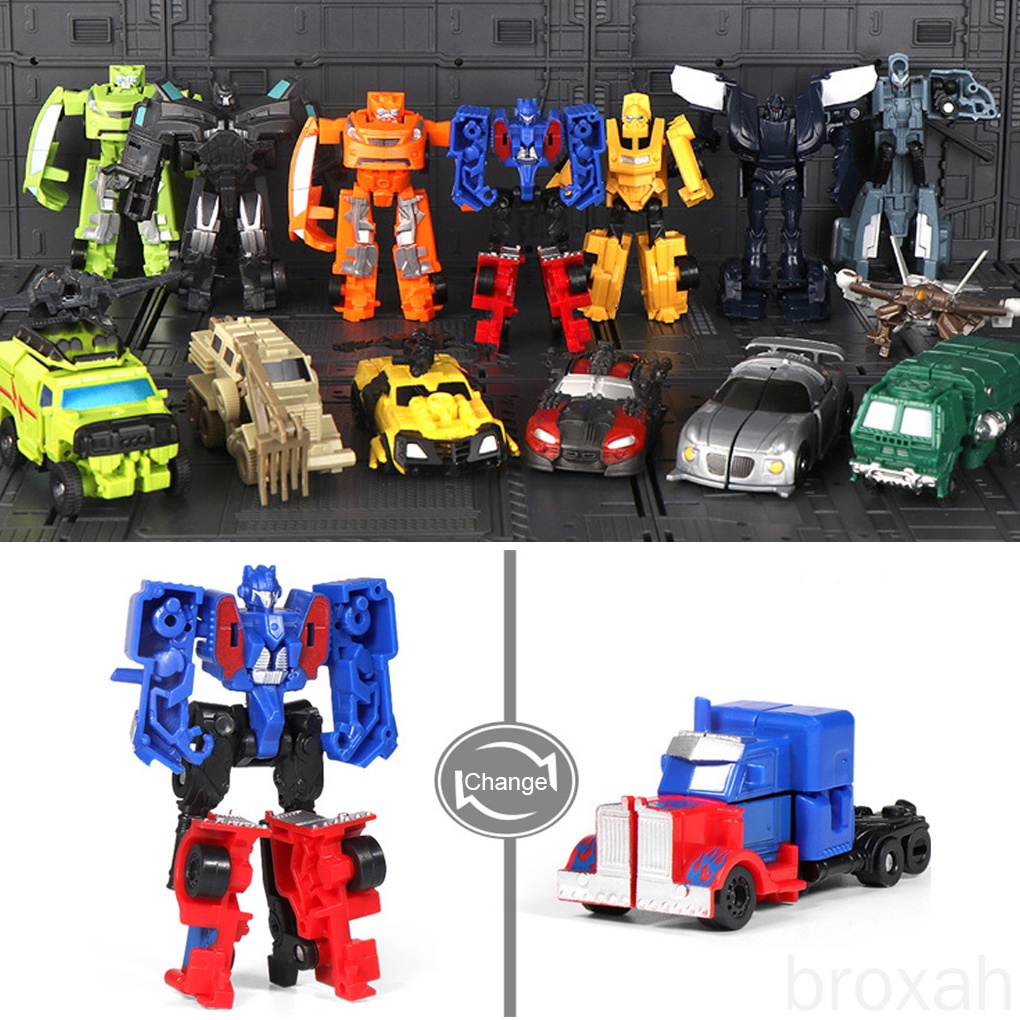 Mô Hình Xe Đồ Chơi Biến Hình Rô Bốt Mini Bằng Nhựa An Toàn Vui Nhộn Cho Bé