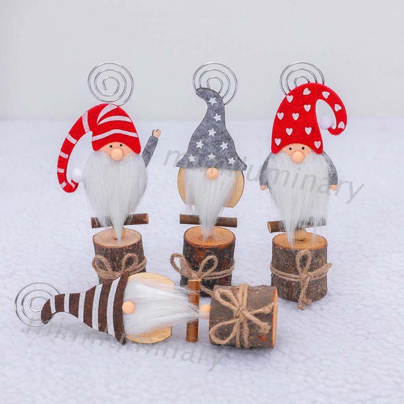 Set 4 Kẹp Gỗ Giữ Thẻ Tên Hình Ông Già Noel Giáng Sinh