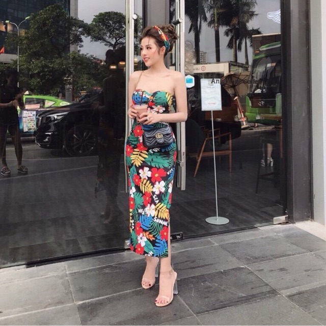 Đầm maxi hoa