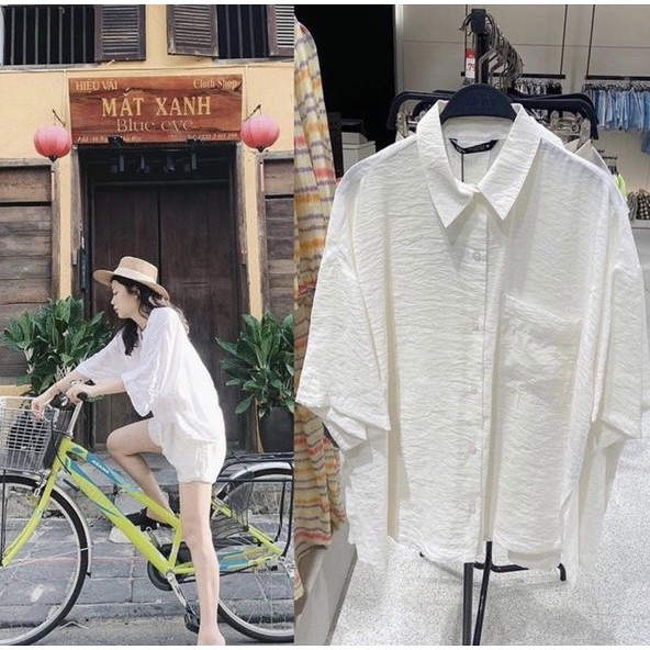 SM49 - SƠ MI TRẮNG CỔ ĐỨC ĐŨI LỤA CHO NỮ