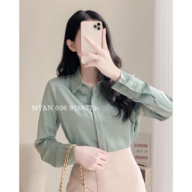 Áo sơ mi tơ lụa Myan