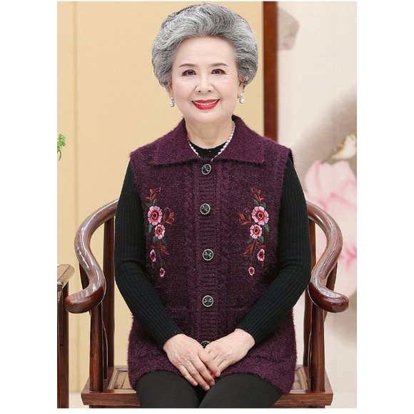 Áo Gile Cổ Lật Cho Mẹ