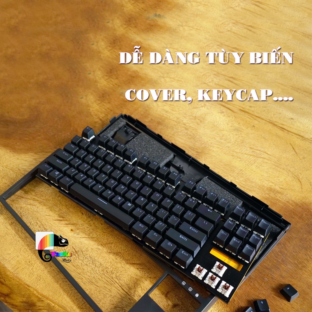 Bàn phím cơ RGB E-Dra EK387 RGB Model 2021 BH 24 T I Tặng kèm Keycap, Đèn Led USB, keypuller I EDra Gaming TKL EK387RGB