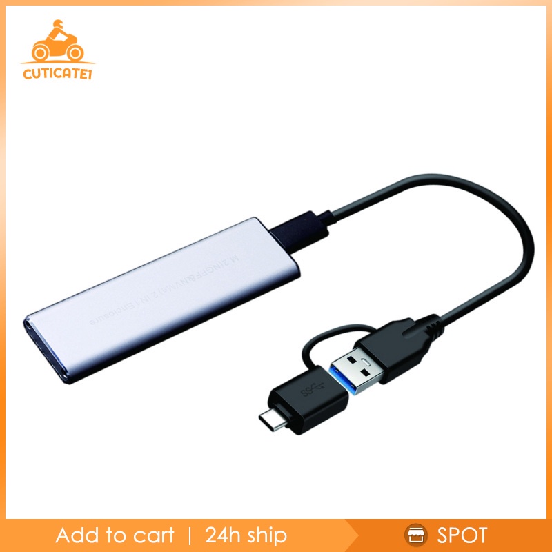 [CUTICATE1] M.2 NVME SSD SATA Enclosure Adapter USB C Case Dual Protocol | BigBuy360 - bigbuy360.vn