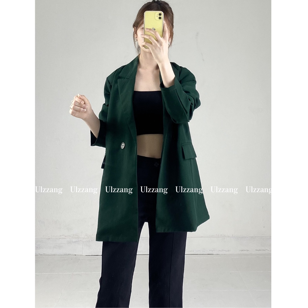 (Ảnh thật) Áo khoác blazer nắp túi form rộng Hàn Quốc chất tuyết DÀI TAY/ CỘC TAY | BigBuy360 - bigbuy360.vn