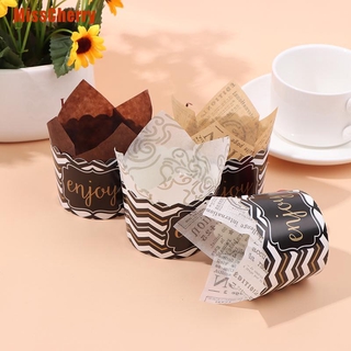 Bộ 50 Giấy Lót Bánh Cupcake Hình Hoa Tulip Xinh Xắn