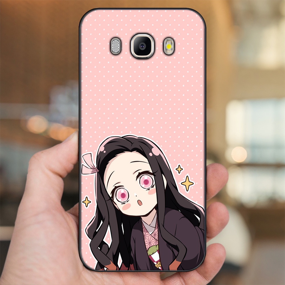 Ốp lưng Samsung J5 2016, J7 2016 viền đen in hình Nezuko Kimetsu no Yaiba