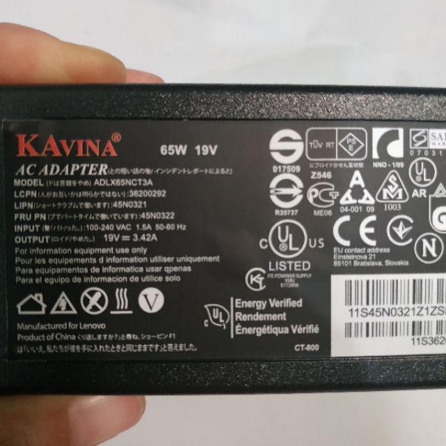 Sạc Laptop Asus Chính Hãng Kavina 19V - 3.42A - 65W Tặng Kèm Dây Nguồn