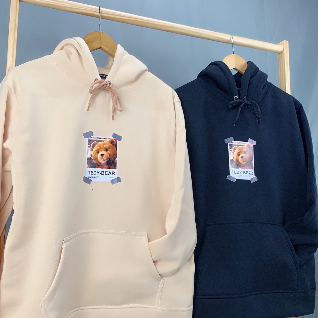 Áo Hoodie Nỉ Trơn Unisex basic áo khoác nỉ trơn nam nữ form rộng Gấu dumb DC288 - Haihaishop