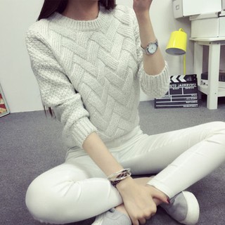 Áo len nữ thời trang - Trắng ngà - E38112