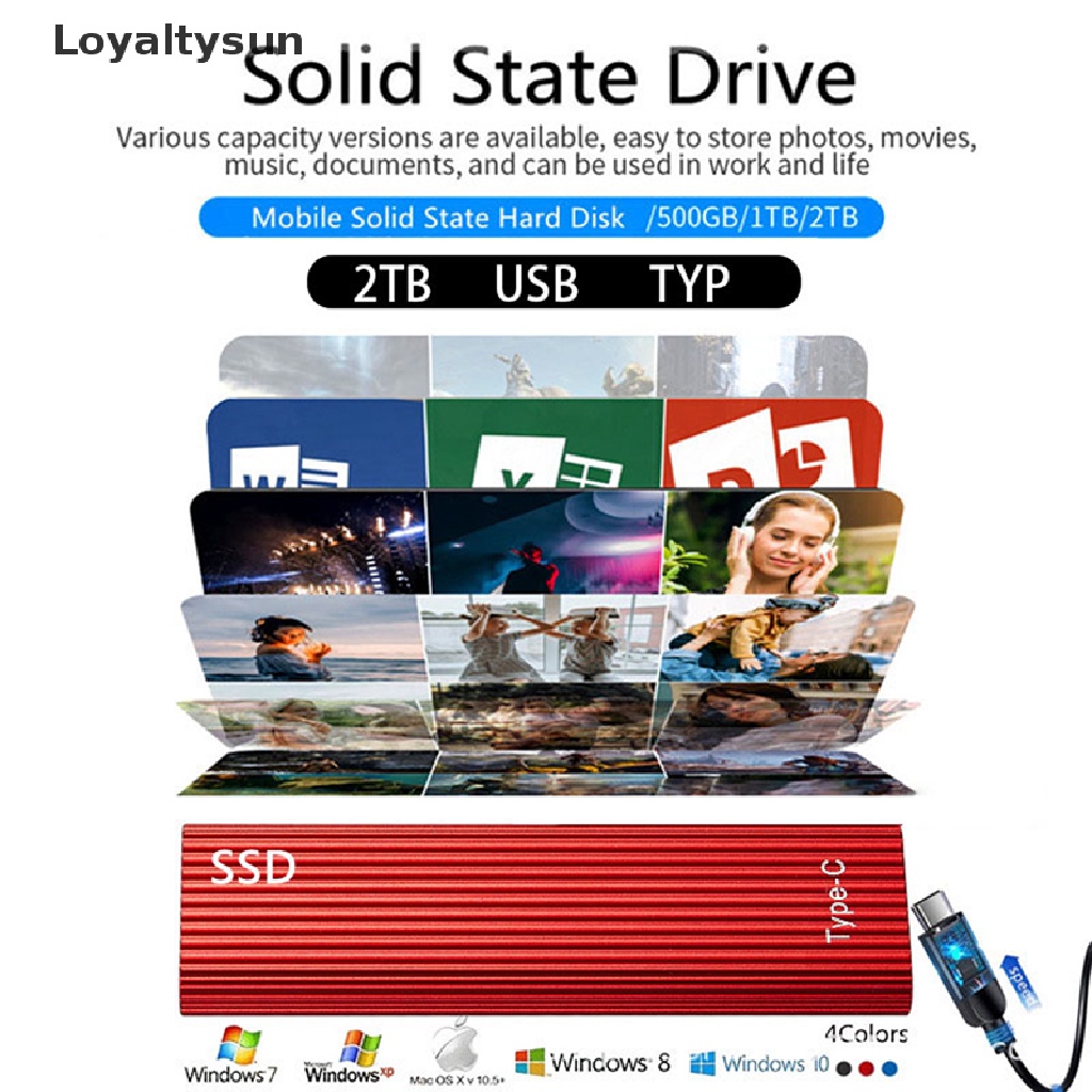 Ổ cứng ngoài SSD 1TB 2TB 4TB 8TB USB 3.1 Type C chuyên dụng