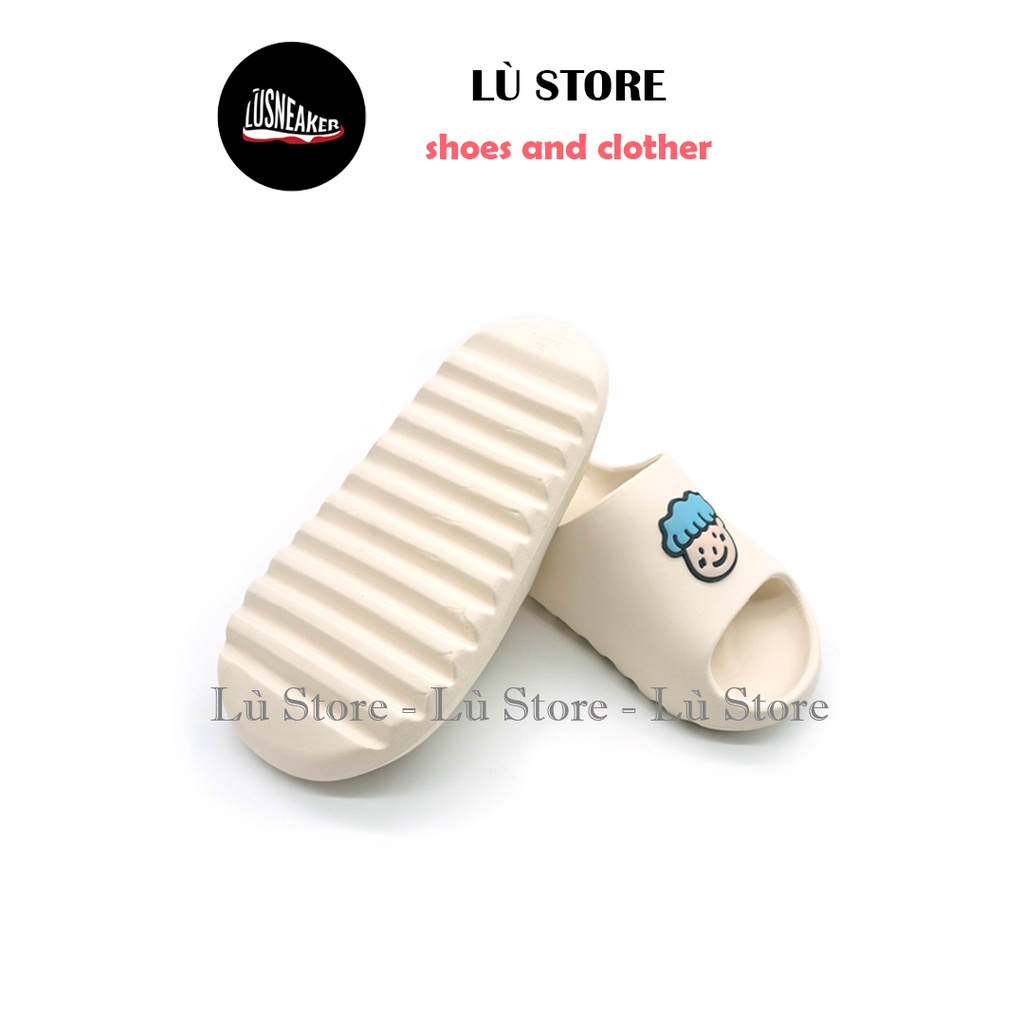 Dép đi trong nhà [Lù Store ] Dép bánh mì hình chibi dễ thương, 3 màu đen, cam, kem, size từ 36-40