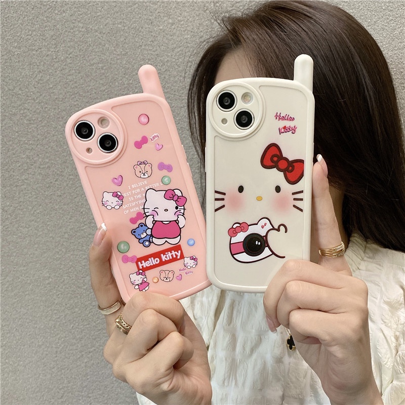 Ốp Điện Thoại Hình Máy Ảnh hello kitty Đáng Yêu Cho iPhone 13 12 11 Pro Max XR X XSMAX