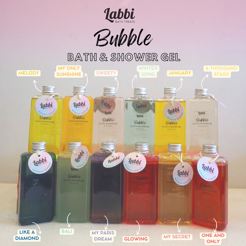 GLOWING [Labbi] Tạo bọt bồn tắm / Gel tắm tạo bọt / Bubble Gels