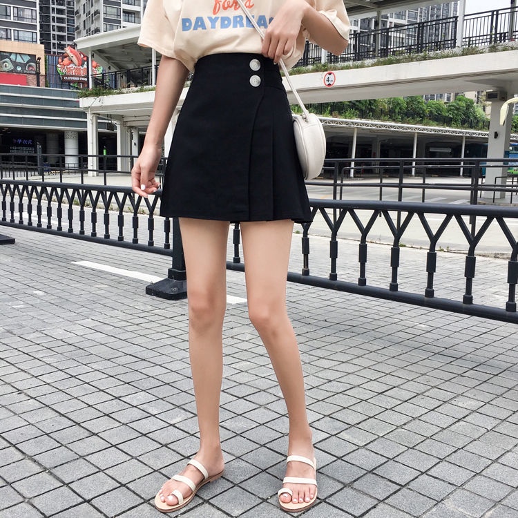 Chân Váy Chữ a Lưng Cao Xếp Ly Phong Cách Thời Trang Hàn Quốc Dành Cho Nữ