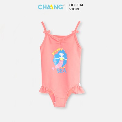 [CHAANG] Bộ bơi hai dây bé gái Chaang hồng