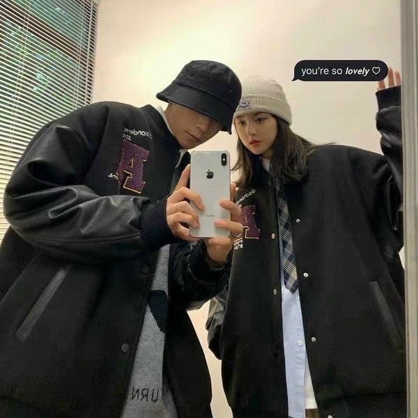 BOMBER. ÁO KHOÁC BOMBER THÊU YQ KAKI TAY DA UNISEX FORM RỘNG CHO NAM VÀ NỮ