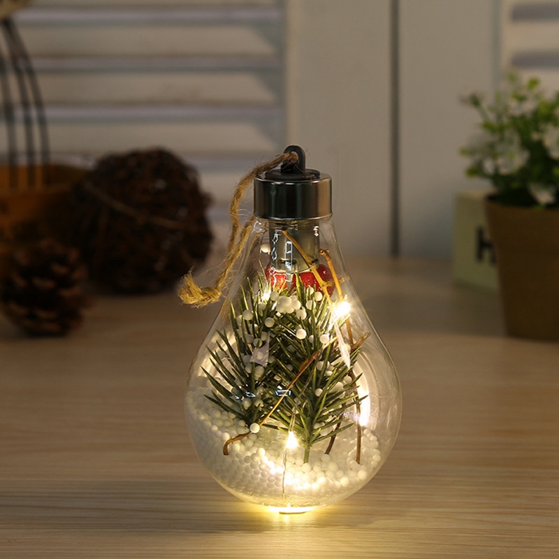 Tmdbyx Quả Cầu Trong Suốt Có Đèn Led Dùng Trang Trí Cây Thông Giáng Sinh