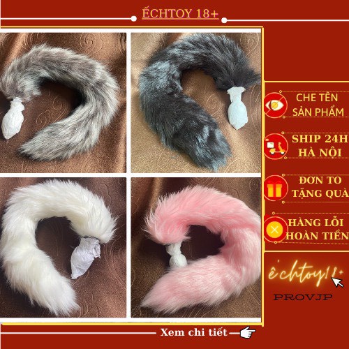 Đuôi hồ ly Cosplay lông Mượt sexy quyến rũ gợi cảm tặng kèm gel bôi trơn OLO 7ml