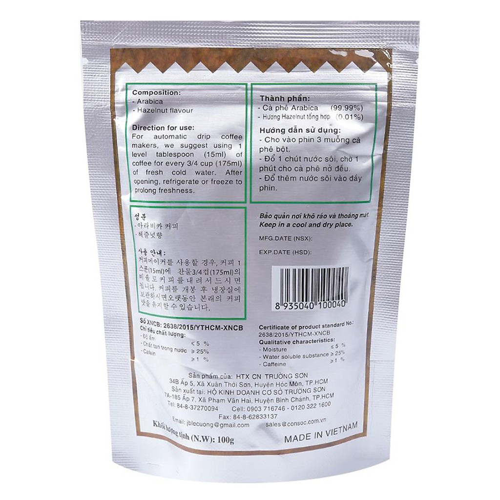 Cà phê Con Sóc Gói Nâu 100g | BigBuy360 - bigbuy360.vn