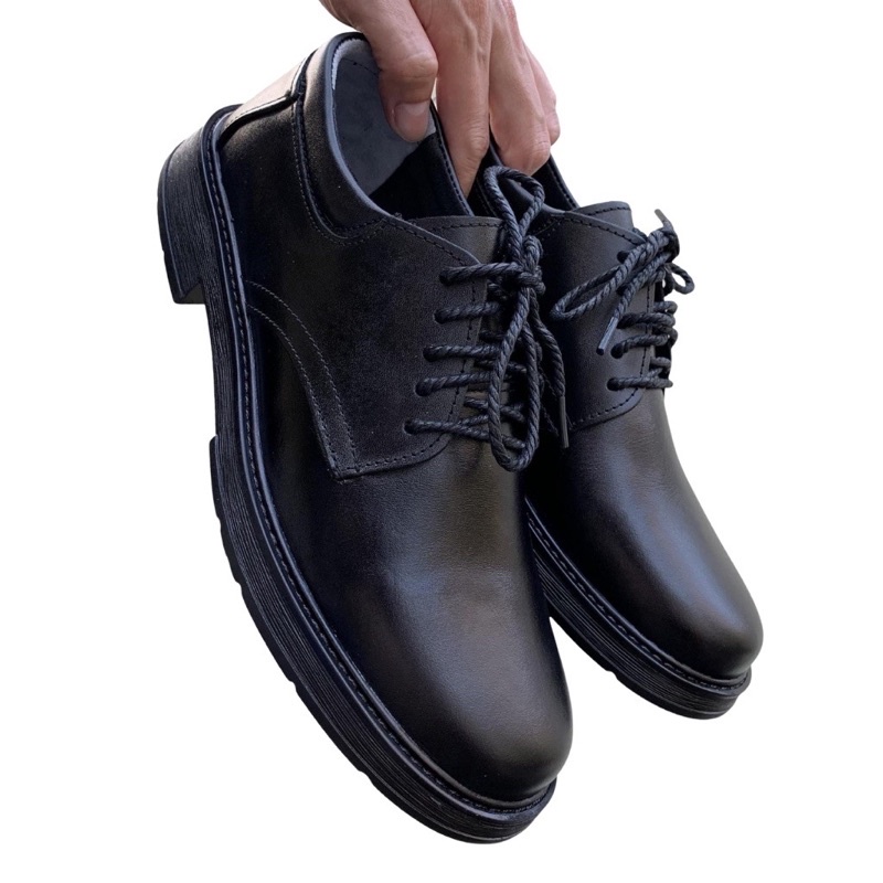 Giày nam da thật, giày dr martens, mẫu hottrend derby da bò nguyên tấm