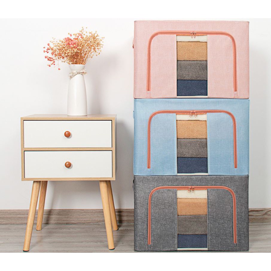 Bộ 3 Túi Đựng Chăn Màn Khung Sắt Gấp Gọn Cao Cấp miDoctor (CÓ CHỌN LOẠI MÀU)