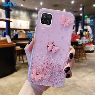 Ốp điện thoại dẻo họa tiết bươm bướm kim tuyến lấp lánh cho Samsung Galaxy A12S A05 A12S A72 A52 A42 A32 A22 A12 A02