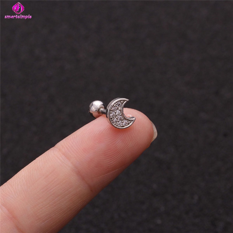 Bông Tai Hình Vương Miện Đính Đá Thiết Kế Độc Đáo Thời Trang