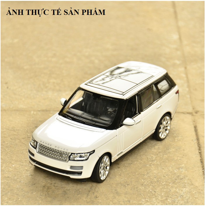 Xe mô hình ô tô Range Rover tỉ lệ 1:24 xe ô tô bằng sắt có vô lăng bẻ lái mở cửa trước đồ chơi trẻ em