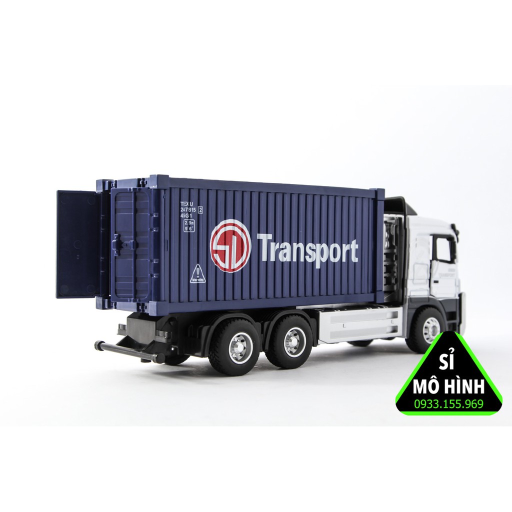 [ Sỉ Mô Hình ] Mô hình xe đầu kéo container thùng xanh