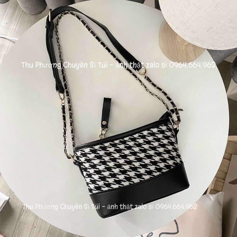 Túi hobo phối dạ ziczac size 20 thời trang mới 2022 hàng đẹp nét chuẩn