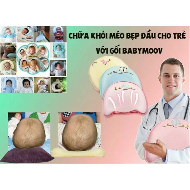 [ FLASALE SẬP SÀN] Gối cao su Baby moov ( Pháp) chữa bẹp đầu cho bé