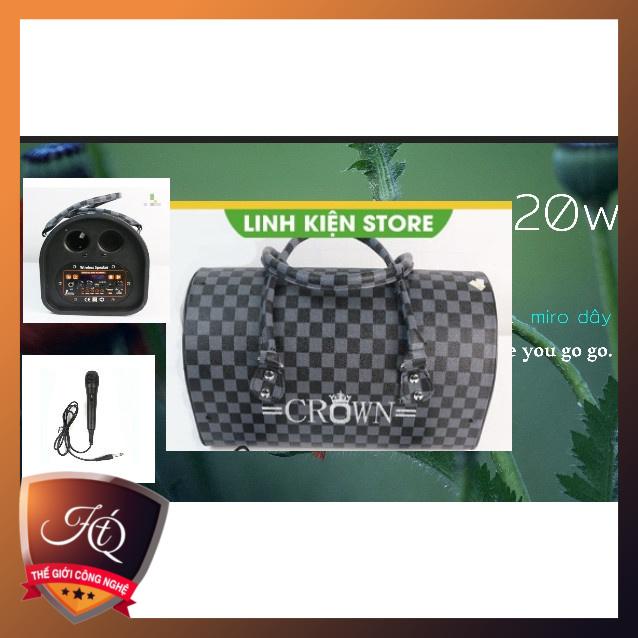 Loa CROWN 5  td  có mic nghe nhac hay  có bluetooth 20w  mẩu  có lại  tháng  6  2023