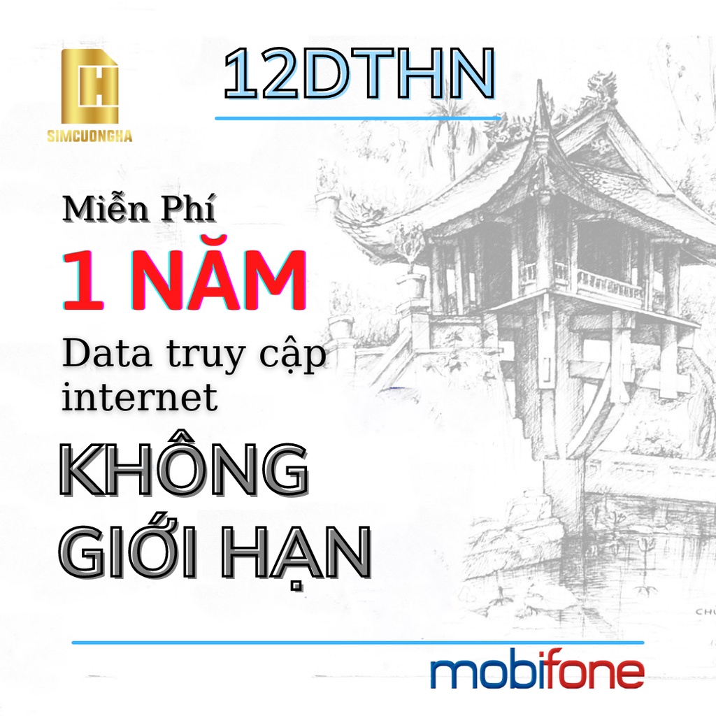 Sim max băng thông [12DTHN] sim 4g trọn gói 1 năm – SIMCUONGHA