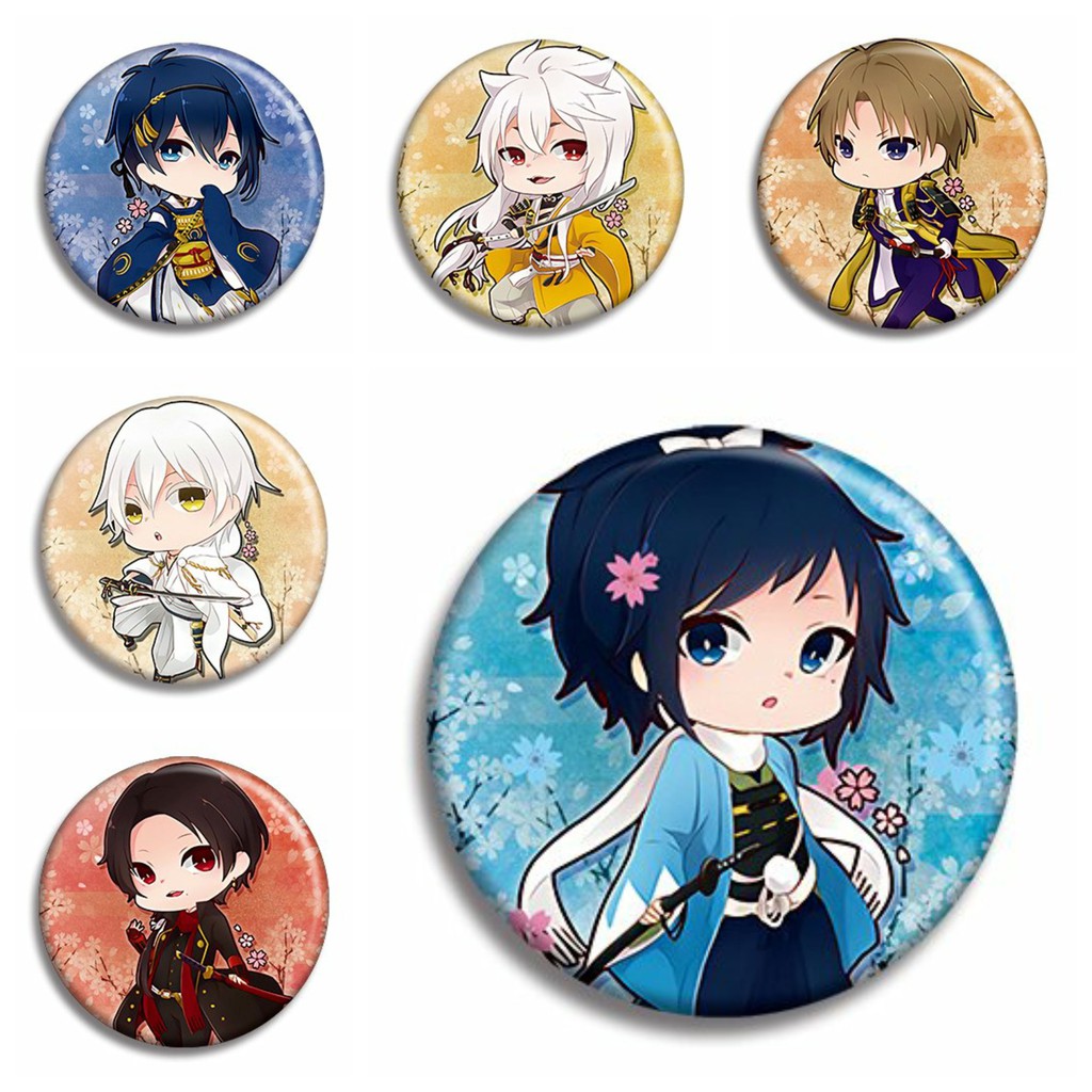 Huy hiệu cài áo IN HÌNH Touken Ranbu Đao kiếm loạn vũ anime chibi dễ thương tiện lợi m01