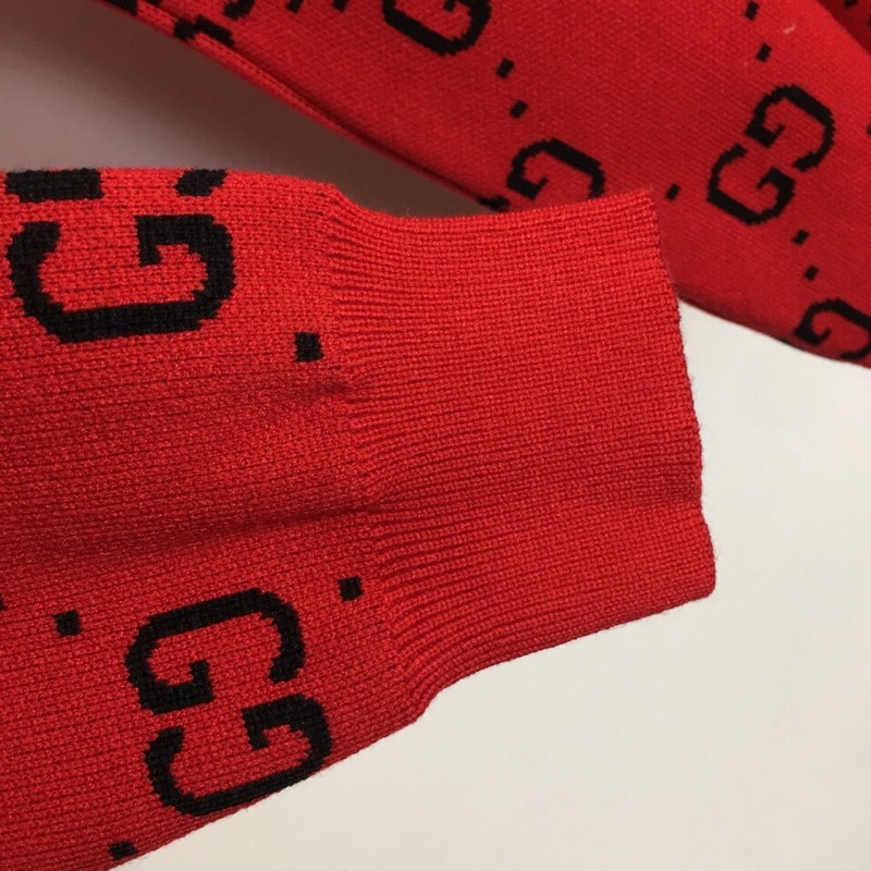 Áo len thời trang hoạ tiết logo thương hiệu Gucci GG/GC cao cấp có 2 màu