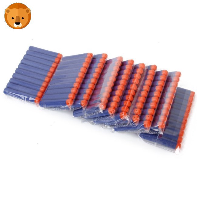 HeroNeo® 100Pcs Toy Gun Refill Foam Soft Darts Bullet For Nerf N-strike Series Blasters 7.2x1.2cm
